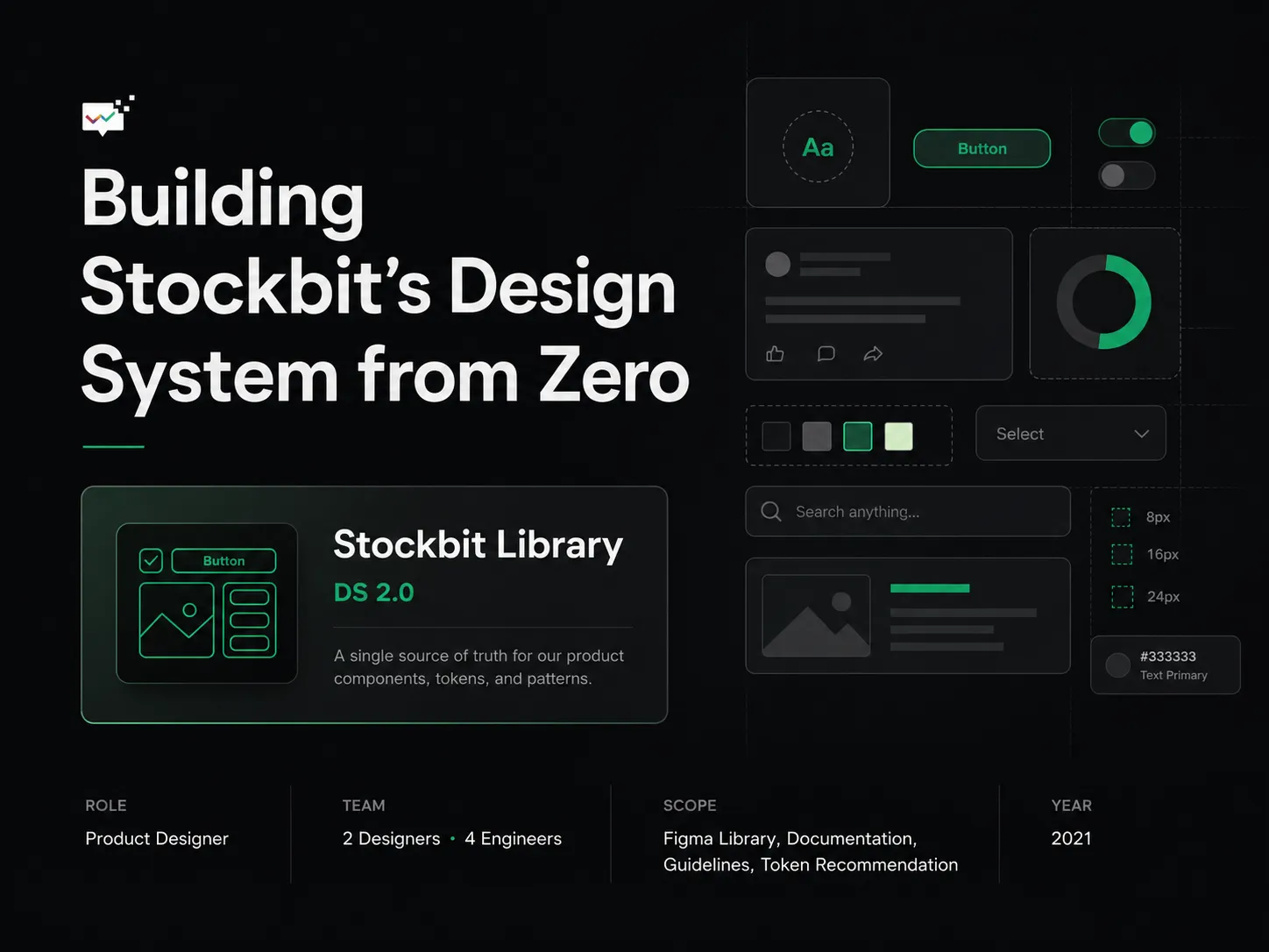 Stockbit Design System — case study cover